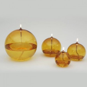 Lampe à huile - sphère ambre