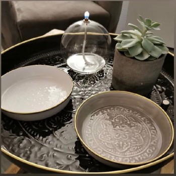 Lampe à huile - sphère transparente