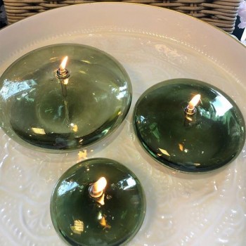 Lampe à huile - Ellipse green