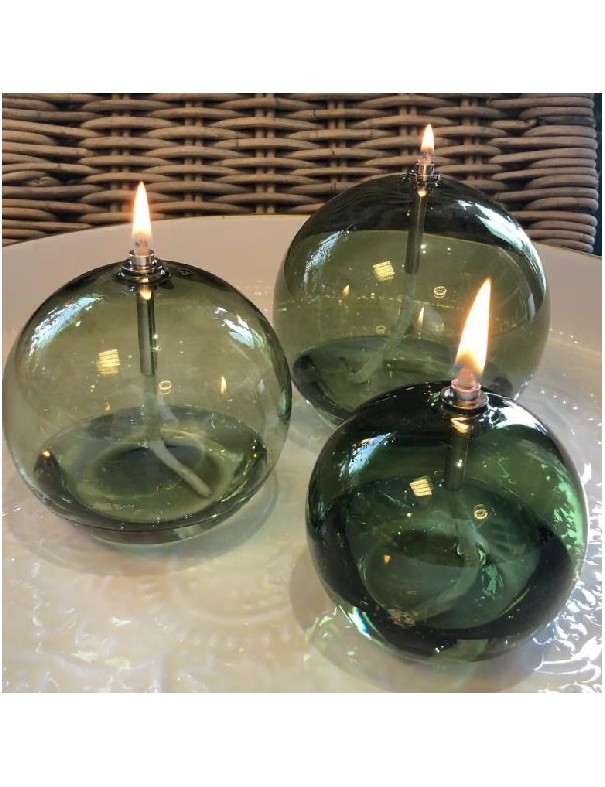 Lampe à huile - sphère green