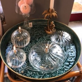 Lampe à huile - Ellipse striée