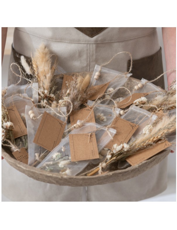 Sachet tulle fleurs séchées