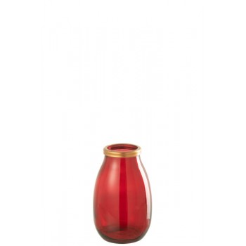 Vase rouge & or