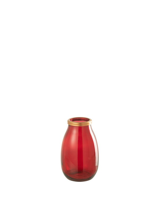 Vase rouge & or