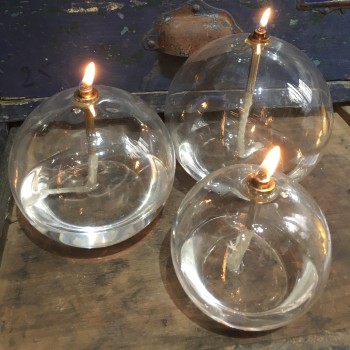 Lampe à huile - sphère transparente