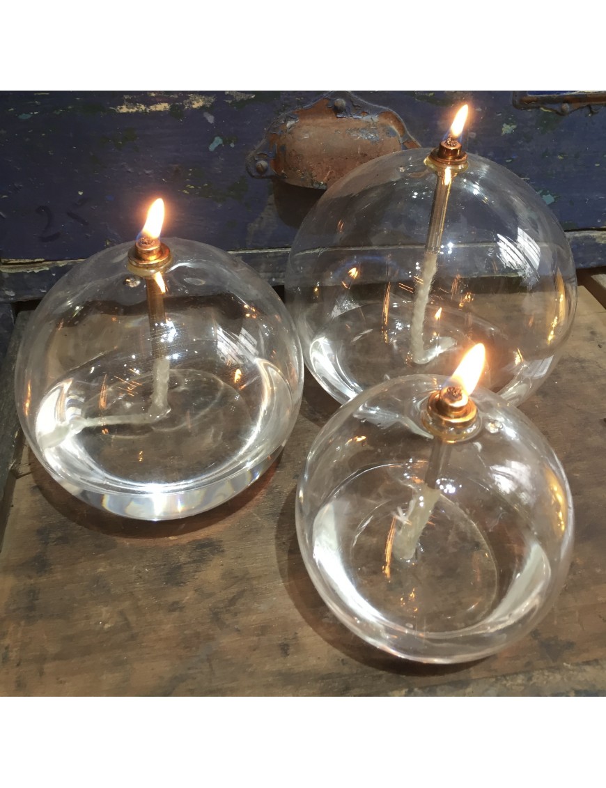 Lampe à huile - sphère transparente
