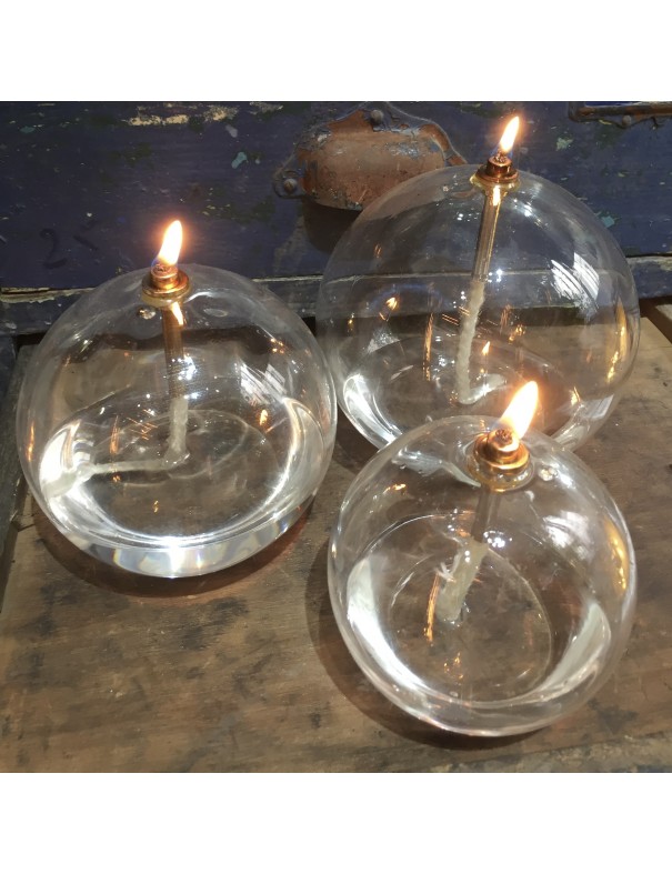 Lampe à huile - sphère transparente