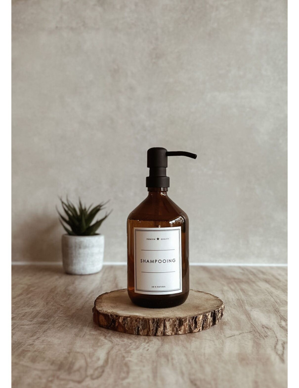 Flacon shampoing rechargeable