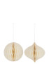 Assortiment de 2 boules de Noël en papier à suspendre