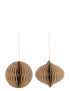 Assortiment de 2 boules de Noël en papier à suspendre