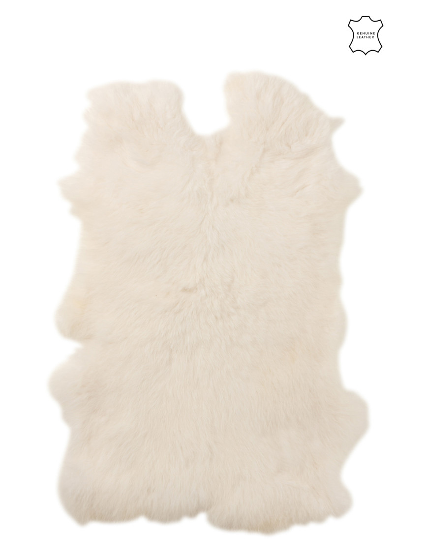 Peau de lapin blanche