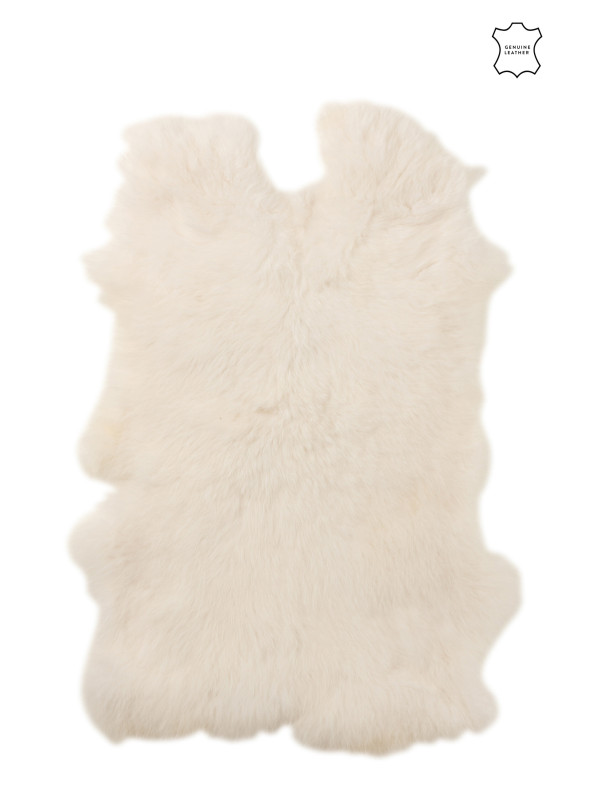 Peau de lapin blanche