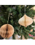 Assortiment de 2 boules de Noël en papier à suspendre