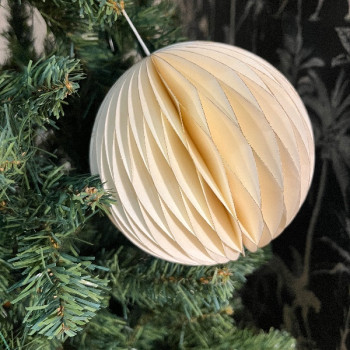 Assortiment de 2 boules de Noël en papier à suspendre