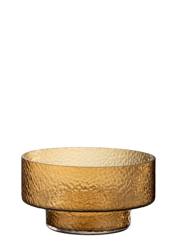 Saladier en verre ambre