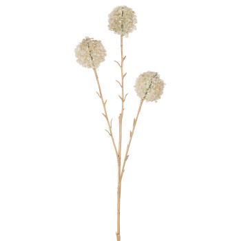 Branche 3 pompons ivoire & or