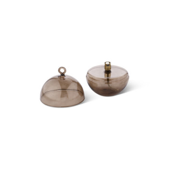 Lampe à huile demi-sphère bronze
