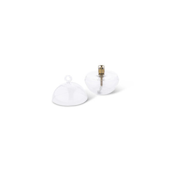 Lampe à huile demi-sphère transparente
