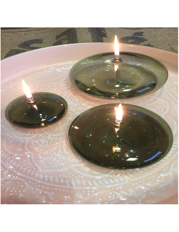 Lampe à huile - Ellipse green