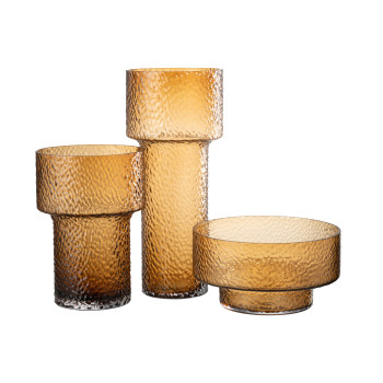 Saladier en verre ambre