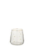 Verre à eau pois dorés