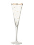Flûte à champagne pois dorés