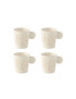 Coffret de 4 tasses blanches en céramique
