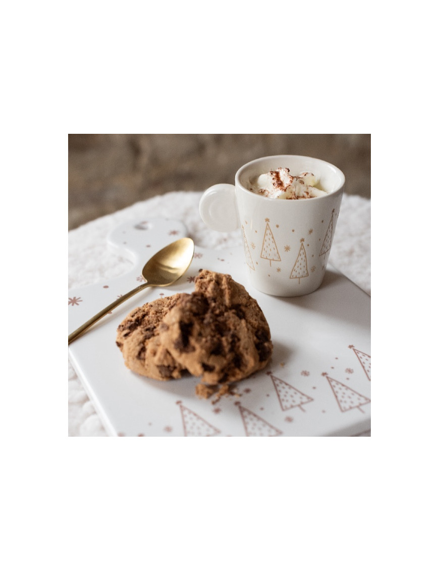Coffret de 4 tasses blanches en céramique