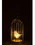 Cage à oiseau dorée led