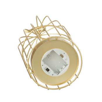 Cage à oiseau dorée led