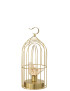Cage à oiseau dorée led
