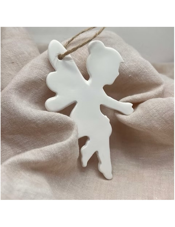 Fée en porcelaine blanche
