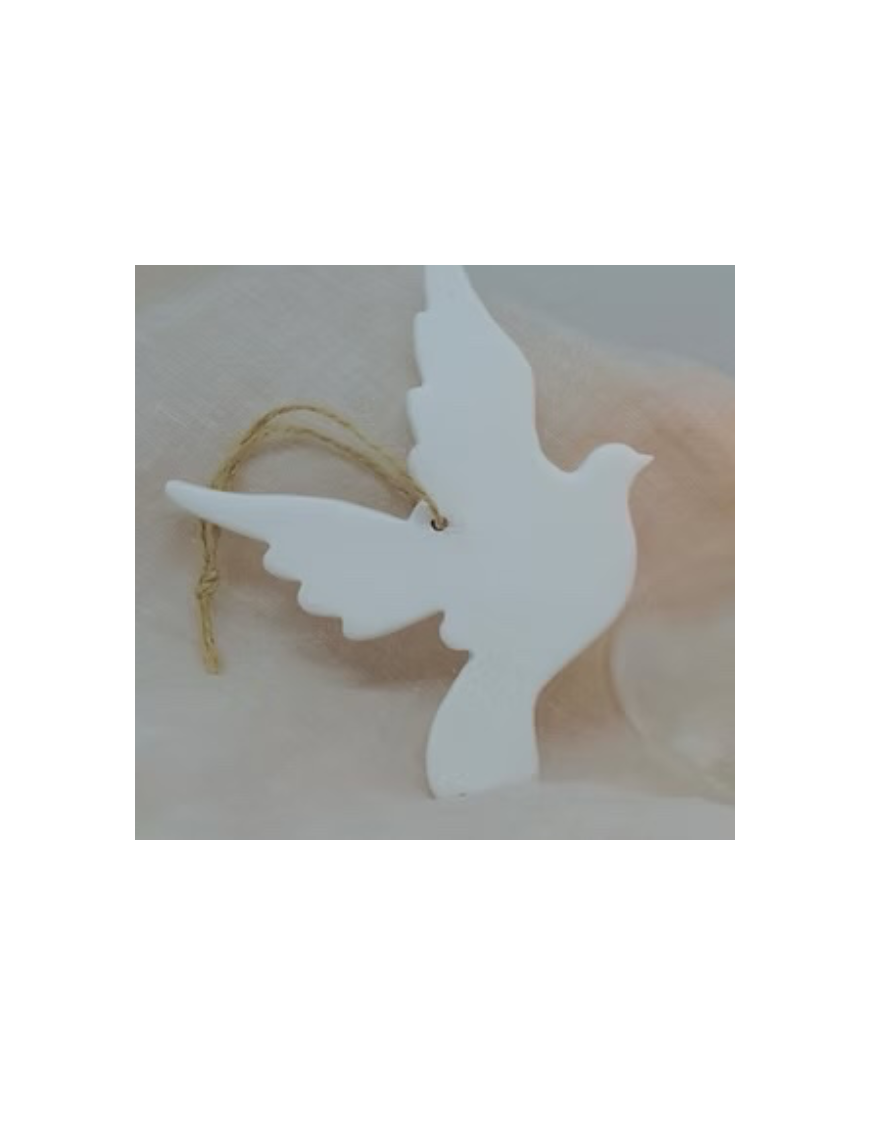 Colombe en porcelaine blanche