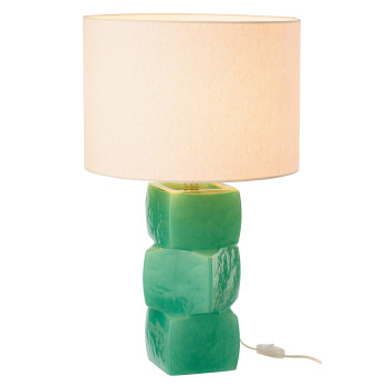 Lampe de table cubes verts