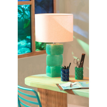 Lampe de table cubes verts