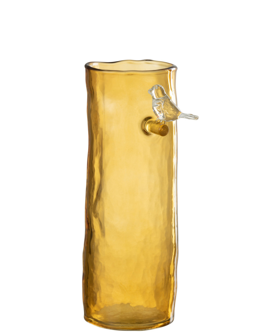 Vase oiseau jaune