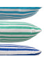Coussin d'extérieur à rayures nuance de bleu