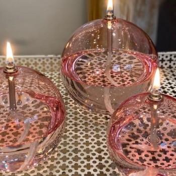 Lampe à huile - Sphère pink