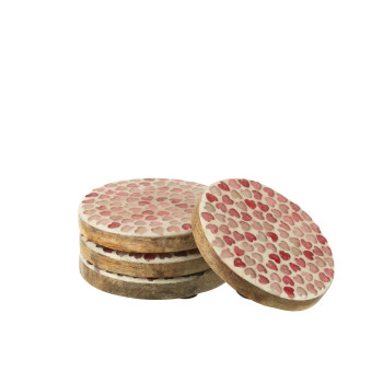 Set de 4 sous verre en manguier