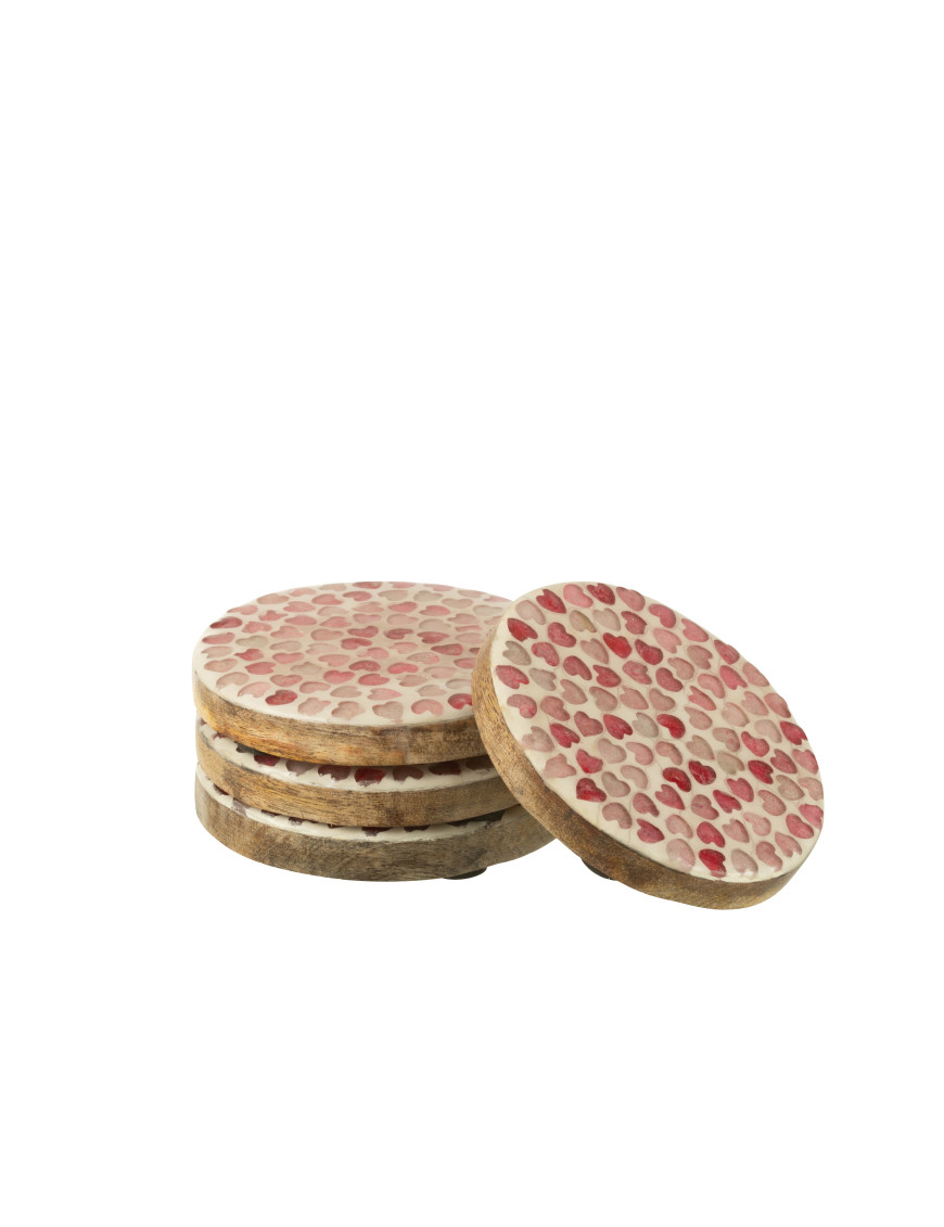 Set de 4 sous verre en manguier