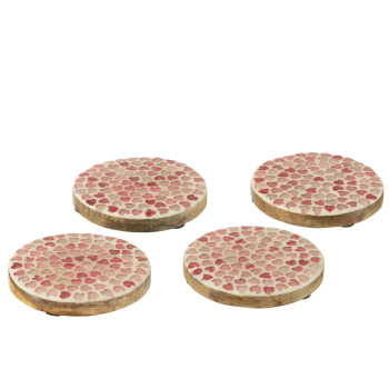 Set de 4 sous verre en manguier