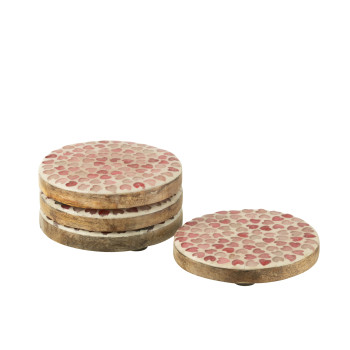 Set de 4 sous verre en manguier