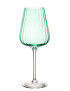 Verre à vin côtelé turquoise