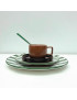 Tasse chic Brun & Bleu