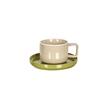 Tasse chic Beige & Kaki
