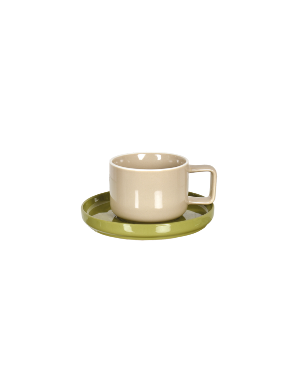 Tasse chic Beige & Kaki