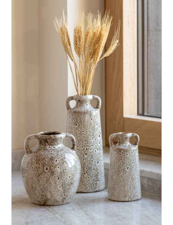 Vase porcelaine sable