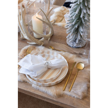 Assiettes à dessert à rayures