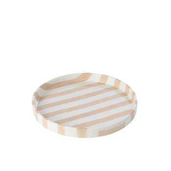 Assiettes à dessert à rayures