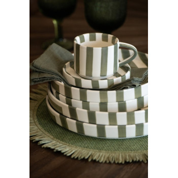 Tasse & sous-tasse à rayures